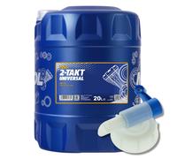 20 (1x20) Litri MANNOL Olio Motore Universale 2 Tempi Con Rubinetto