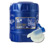 20 (1x20) Litro Mannol SAE 10W-30 TS-12 Olio Motore Con Canale di Scarico