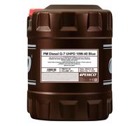 20 L PEMCO Diesel G-7 Uhpd 10W-40 Blu Api CJ-4 olio motore Sintetico Rubinetto