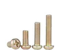 20-200pcs M2 .5 M3 M4 M5 M6 M8 Zincato colorato Vite a testa tonda a semitonda Interruttore a cilindrica(35mm,M8 (20PCS))