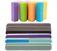 20/21Pcs Lima Per Unghie E Buffer Rettangolari Unghie Blocco Tampone Unghie File Lucidatura Professionale Manicure Strumenti Set