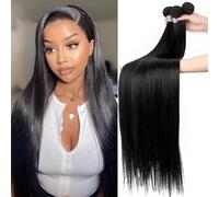 20 22 24 pollici 12A fasci di capelli umani lisci brasiliani 100% estensioni dei capelli umani vergini non trattati 3 fasci macchina doppie trame per le donne naturale