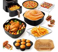 20-23 cm, accessorio per friggitrice ad aria calda Cosori TurboBlaze 5,5L/6L/6,2L/6,4L, Philips XXL 8,3 l, accessorio Airfryer per barbecue Philips 2000 Serie 6.2L NA230