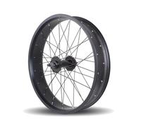 20/24/26x4.0'' Set Di Ruote Fat Bike Freno A Disco Ruote Anteriori E Posteriori Per Bici Da Spiaggia QR 135 Mm/195 Mm Mozzi 14G X 36H Per 7/8/9/10 Velocità(Front ap,24'')