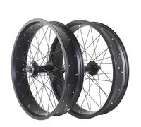 20/24/26x4.0'' Set Di Ruote Fat Bike Freno A Disco Ruote Anteriori E Posteriori Per Bici Da Spiaggia QR 135 Mm/195 Mm Mozzi 14G X 36H Per 7/8/9/10 Velocità(Front Rear ap,24'')