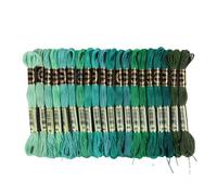 20/24/36PCS Set Arcobaleno Filo da ricamo for punto croce String Art Braccialetti dell'amicizia 8 Metri 6 Fili(Green A(20pcs))