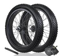 20/26x4,0" Freno A Disco Set Di Ruote Per Bici Da Neve Con Pneumatici E Camere D'aria Ruote Anteriori E Posteriori Per Fat Bike Mozzi Da 135/195mm Per Ruota Libera Rotante 7-10s(20'')