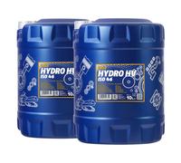 20 (2x10) Litri MANNOL Hydro HV ISO 46 / HVLP 46 Olio Idraulico DIN 51524/3