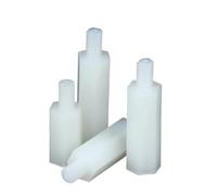 20/30/50PCS M3 M4 Bianco Nylon Standoff Esagonale Colonna Di Supporto Pilastro Scheda Madre Distanziatori Prigioniero Plastica Maschio Femmina Distanziatore(18mm (50pcs),M3 (Thread 6mm))