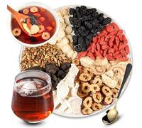 20/30/60/100 Bags Kidney Formula Ginseng Six Treasure Tea, Ginseng Mulberry Black Goji Berry Red Wolfberry Herbal Tea, Organic Chinese Natural Herbal Kidney Cleansing for Men and Women (20PCS)