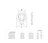 20-30 pezzi M3 M4 M5 M6 304 Rondella conica svasata Rondella concava-convessa Rondella decorativa cava a occhio di pesce(M6x17x3.5mm-20pcs)