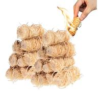 20/40/100 Pezzi di Accendifuoco Naturali, Accendifuoco for Stufe A Legna, Accendifuoco Rapidi for Barbecue in Cera, Ideali for Stufe, Barbecue, Braciere(20pcs)