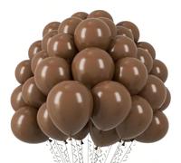 20/40/60/100 palloncini marroni da 18 pollici, 12 pollici, 10 pollici, 5 pollici, palloncini di lattice marroni adatti per lauree, feste a tema orsacchiotto, matrimoni, compleanni, addii al nubilato/c