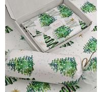20/40 fogli di carta da regalo natalizia colorata con luci e motivi di agrifoglio, carta da regalo sottile per matrimoni, compleanni, bouquet, borse regalo, bomboniere - albero di Natale, festivo, dec