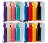 20/40 Mini Candele Corte Pollici, Candele Affusolate Colorate per Riti, Compleanno, Decorazioni, Multicolore, Mini Candele Non Profumate per , Wicca, , Magia, Forniture per Stregoneria