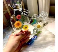 20/40 pezzi Fiori secchi sempre verdi fai-da-te per embossing, fiori pressati fatti a mano, materiale didattico per asilo nido ed educazione primaria, segnalibri adesivi con rose misti a caso, adatti