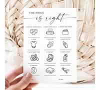 20/40 pezzi Gioco "The Price is Right" per festa di nascità, neutro per il genere, minimal, adatto per festa di nascità, feste di compleanno, annuncio del sesso del bambino 20 pezzi,40 pezziFumettoCar