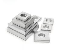 20/40 pz/lotto Dado Quadrato M3 M4 M5 M6 Acciaio Al Carbonio Galvanizzato Zincato Placcato Sottile Quadrangolo Blocco Compatibile con-M6x14x14x4mm,20pcs