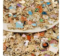 20/50/100/150 pezzi Mix casuale di ciondoli a forma di cuore, frutta, smalto, in lega di metallo, accessori fai-da-te per bracciali, orecchini, collane, produzione di gioielli per donna, accessori per