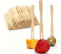20/50/100/200/300 pezzi Spiedini in bambù a forma di cuore per frutta, stuzzicadenti per antipasti, stecchi per spuntino, forchette per dim sum, forchette per piatti freddi e dessert, forchette per to