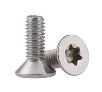 20/50/100/200/500 pezzi M1.4 .6 M2 .5 M3 M4 M5 M6 Vite Torx a testa svasata in acciaio inossidabile SS304 ISO14581 GB2673(M3X6 500PCS)