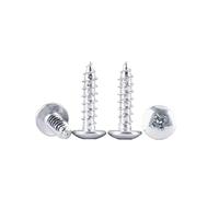 20/50/100/200 pezzi in acciaio al carbonio zincato bianco croce viti autofilettanti a testa piatta di grandi dimensioni viti for legno a testa a fungo(6mm,M3 (200PCS))