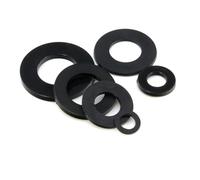 20/50/100/500pcs Vite/Nylon Rondella M3 M4 M5 M6 M8 M10 M12 Guarnizioni In Plastica Distanziatore Placcato Isolamento Piatto Pianura Rotonda O Ring Guarnizione(Black,M10 X 20 X 2_100PCS)