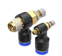 20/50/100 pezzi 1/8 1/4 3/8 1/2 Air SL Controllo della velocità Regolabile Raccordo pneumatico Regolatore Valvola a farfalla 4 6 8 10 mm(Red,20 PCS)