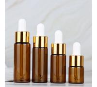 20/50/100 pezzi 5ml 10ml 15ml 20ml Bottiglie contagocce marroni con pipetta Bottiglia cosmetica per olio essenziale Fiala di vetro ambrato vuota