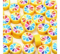 20/50/100 pezzi di perline distanziatrici in argilla polimerica con frutta mista per la creazione di gioielli, collane, bracciali, orecchini, accessori fai da te, artigianato fatto a mano - 2-20 pez