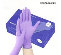 20/50/100 pezzi, Guanti rosa monouso in nitrile, senza lattice, impermeabili, antistatici, versatili per il lavoro, utensili da cucina, guanti rosa monouso, guanti protettivi in nitrile sintetico 20 p