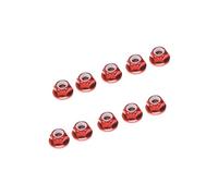 20/50/100 pezzi M5 Colorful Anodized Aluminium Flange Nylon Insert Self-Locking Nut for 2207 2306 2806.5 Brushless Motor, RC FPV Drone Hardware (20pcs M5 Red)