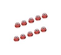 20/50/100 pezzi M5 Colorful Anodized Aluminium Flange Nylon Insert Self-Locking Nut for 2207 2306 2806.5 Brushless Motor, RC FPV Drone Hardware (50pcs M5 Red)