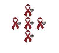 20/50/100 pezzi Nastro rosso Spilla for consapevolezza Papillon Simbolo Pin Icona Accessori Per Feste(50pcs-pack)