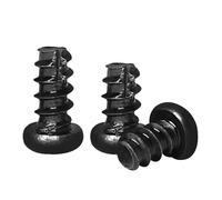 20/50/100 Pz M2 .3 .6 M3 M4 M5 PT Pan Testa Tonda Autofilettanti Vite For Legno Coda-Cut Croce Incasso Nero Acciaio Zincato(22mm,M3 50pc)