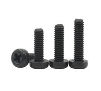 20/50/100 Pz M2 .5 M3 M4 M5 M6 M8 Filettatura Metrica Nero O Bianco Nylon Plastica Croce Pan Vite A Testa Tonda Bullone(6mm,M3 x50pcs)