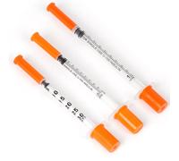 20/50/100 Pz Siringa Veterinaria Usa E Getta Siringa Spinta Manuale 0.3/0.5/1ml Ago Siringa per Animali da Fattoria con aghi Gatto Cane Maiale