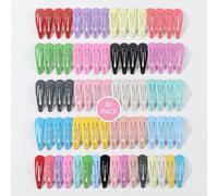 20/50/80 pezzi Fermagli per capelli mini a scatto colorati come caramelle, simpatici per le ragazze, piccole forcine colorate in metallo per capelli fini adatti per uso quotidiano Lettere,Colore unico