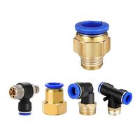 20/50 pezzi 4 mm 6 mm 8 mm raccordo pneumatico aria PL/PB/PC/PCF/SL filettatura 1/8" 1/4 3/8 1/2(OD10mm-1I2,PC (20PCS))