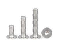 20/50 pezzi acciaio inossidabile 304 zincato nero M2 M2.5 M3 M4 M5 M6 bullone a testa piatta ultra sottile a sei lobi con testa wafer(Stainles Steel,M3x12mm (50pcs))