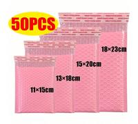 20/50 pezzi Buste imbottite rosa madreperlate, buste imbottite per il confezionamento di abbigliamento, sacchetti a bolle impermeabili e spessi 13*18cm,11*15cm,18*23cmPolietilene