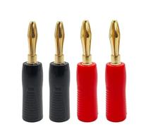 20/50 pezzi connettori a banana for altoparlanti da 4 mm, tipo a vite aperta, connettori for connettori a banana for cavi degli altoparlanti placcati in oro 24 carati(RED GOLD-PLATED 3,50 PCS)