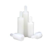 20/50 pezzi da maschio a femmina bianco PCB nylon distanziatore distanziatore M2 M2.5 M3 M4 * L 6 colonne distanziatrici in plastica lunghezza: 5-50 mm(M4x9-6mm 20pcs)