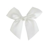 20/50 pezzi di fiocchi di nastro colorati in poliestere, fiocco di nastro di raso, fiore, copricapo, abbigliamento, festa di nozze, fai da te, decorazione artigianale-1 bianco-20 pezzi