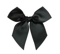 20/50 pezzi di fiocchi di nastro colorati in raso di poliestere, fiori, copricapo, abbigliamento, festa di nozze, fai da te, decorazione artigianale-9 nero-100 pezzi