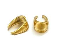 20/50 pezzi Fermagli a melone in acciaio inossidabile placcati oro Connettore per gioielli lucidi per accessori fai da te per la creazione di ciondoli per collane all'ingrosso - Oro 20 pezzi 8x10 mm