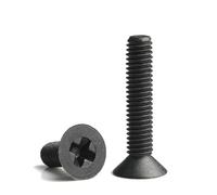 20/50 pezzi M2 M2.5 M3 M4 M5 M6 M8 Viti a testa svasata in nylon nero/bianco Bulloni a testa piatta con impronta a croce Lunghezza: 4~40 mm - M6x25 (20 pezzi) - Nero