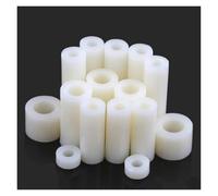 20-50 pezzi M3 M4 M5 M6 M8 distanziatore rotondo in ABS bianco o nero distanziatore rotondo cavo in nylon bianco rondella distanziatrice rotonda non filettata(White colour,5mm(L),M6 20pcs)
