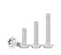 20/50 pezzi M4 M5 304 in acciaio inossidabile con testa tonda, supporto for cintura a fiore di prugna, vite autofilettante a coda piatta(10mm,M4-50pcs)