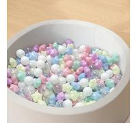 20/50 pezzi Palline da gioco in plastica resistenti alla pressione da 5,5 cm con motivo a stelle, ideali come regalo per parco giochi per neonati/bambini, casette da gioco interne/esterne, feste Sfera